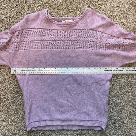 Magaschoni Lavender Textured Knit Lavender Sweater size Medium - Picture 4 of 8